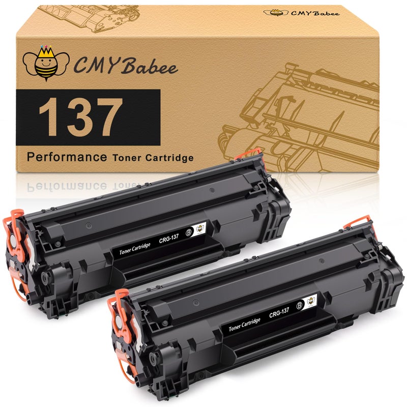 CMYBabee Compatible for Canon 137 Black Toner Cartridge Replacement for CRG137 ImageClass MF236n D570 LBP151dw MF247dw MF249dw MF232w MF242dw MF244dw MF216n MF227dw MF212w Printer Ink (2-Pack) - Image 1